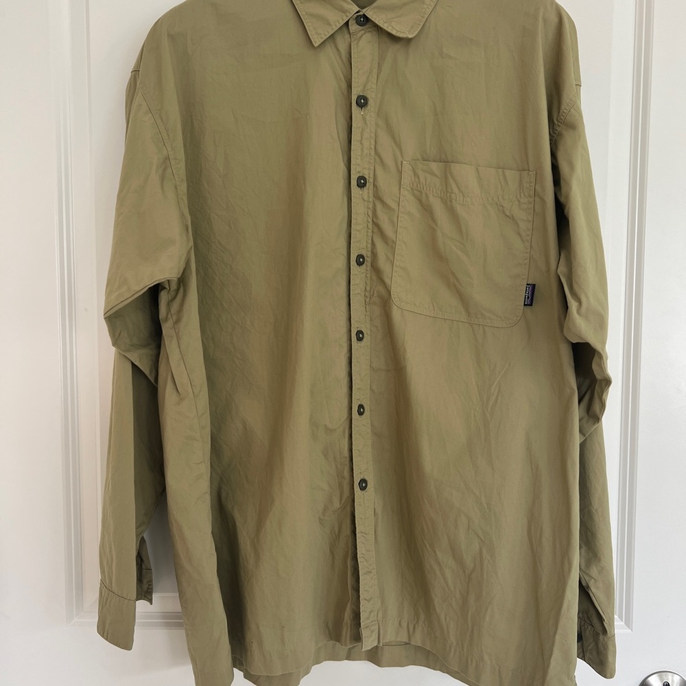 Patagonia Olive Khaki Organic Cotton Shirt